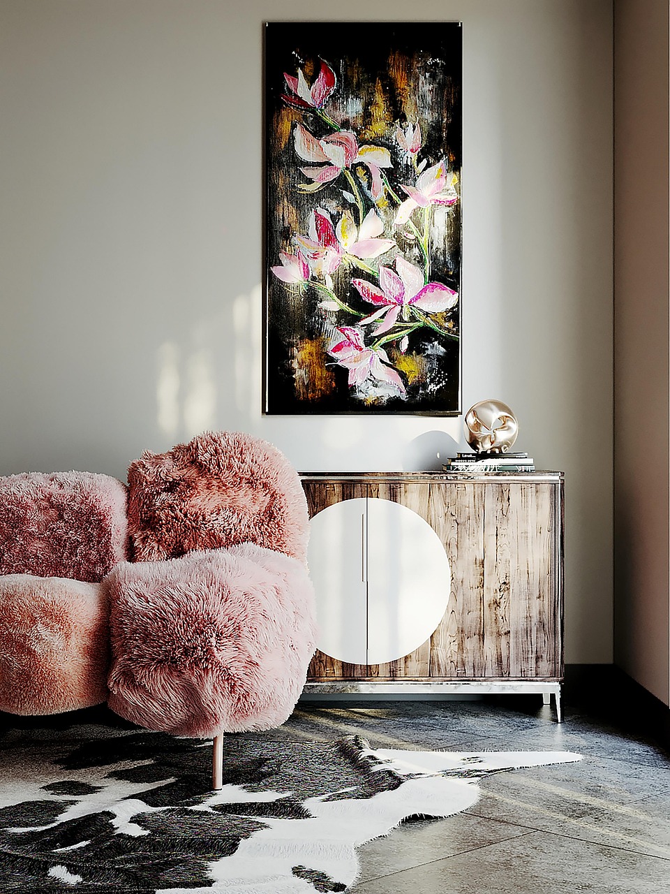 freshly painted living room interior